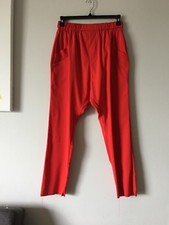 NWT $695 BAJA EAST RED DROP CROTCH HAREM TAPERED LEG PANTS SIZE 2 MADE IN USA