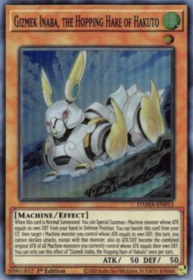 3 x Gizmek Inaba, the Hopping Hare of Hakuto - DAMA-EN015 - Super Rare - 1st Edi