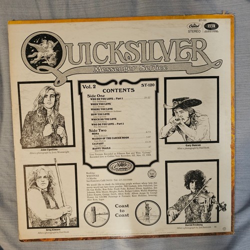 Quicksilver Messenger Service Happy Trails LP Capitol 1st US Pressing 1969 Scr - Picture 6 of 7