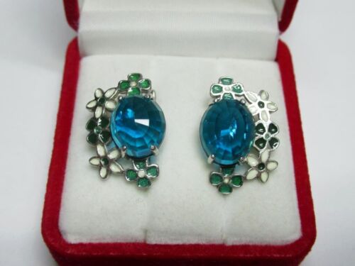 Vintage Russian Set Earrings Bracelet Sterling Silver 925 Women's Jewelry Enamel - Picture 3 of 8