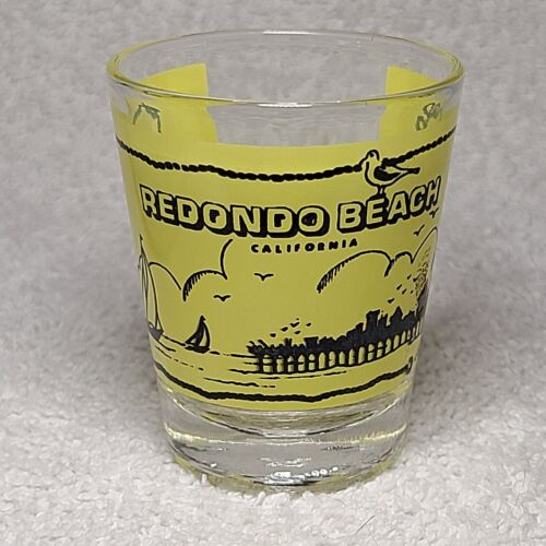 Shot Glass Redondo Beach California King Harbor Lobster Fest Pier Boats New 79