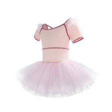 Costume Cotton Gymnastics Training Girls Leotard Skirt Ballet Dress Dance