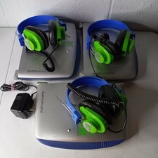 3 Quantum Leap Pad Frog With 3 Headphones 1 Charger For Parts or Repair Leapfrog
