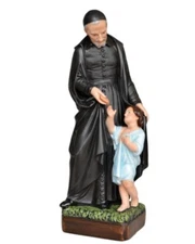 SACRED STATUE OF SAN VINCENZO DE PAOLI CM 60 IN RESIN MARBLE 