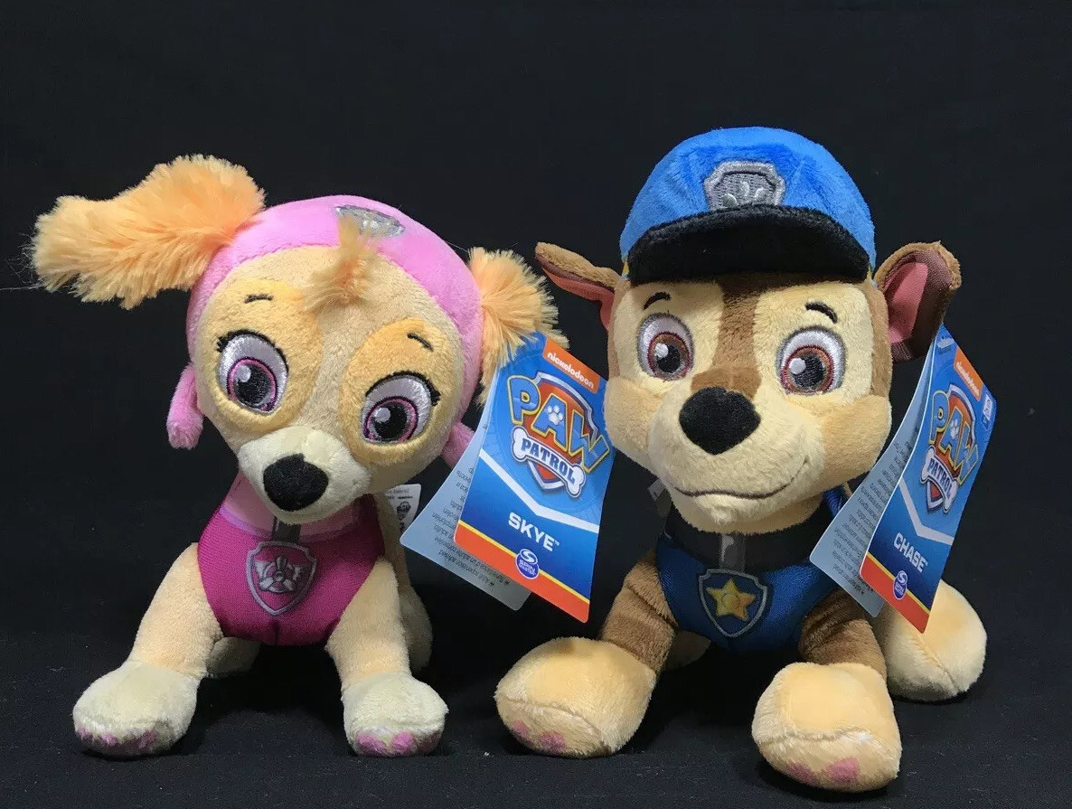 Nickelodeon Paw Patrol Chase Skye Plush Set of 2 New. eBay