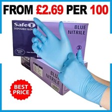 Safe-T Nitrile Gloves Powder Free Non Latex Medical Surgical All Size S M L XL