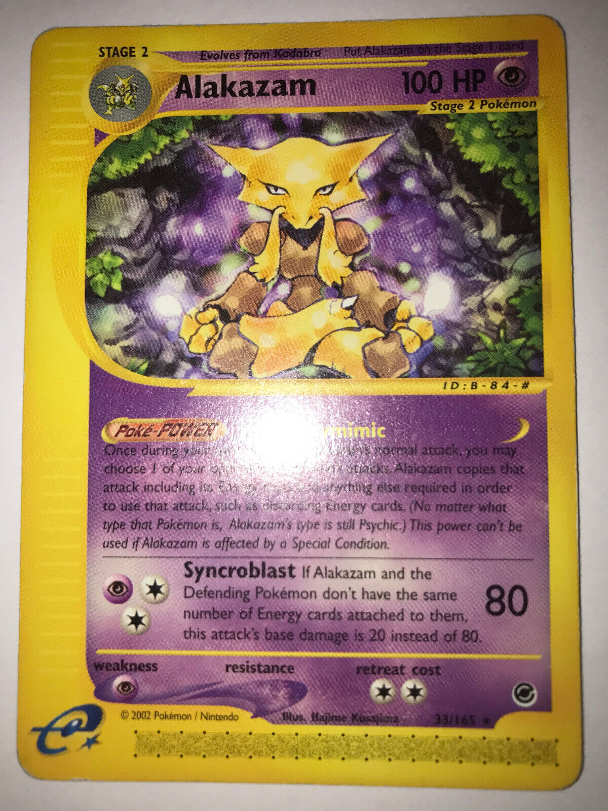 LP⭐️ ALAKAZAM Non Holo Rare | Pokemon TCG Expedition Base Set 33/165 2002