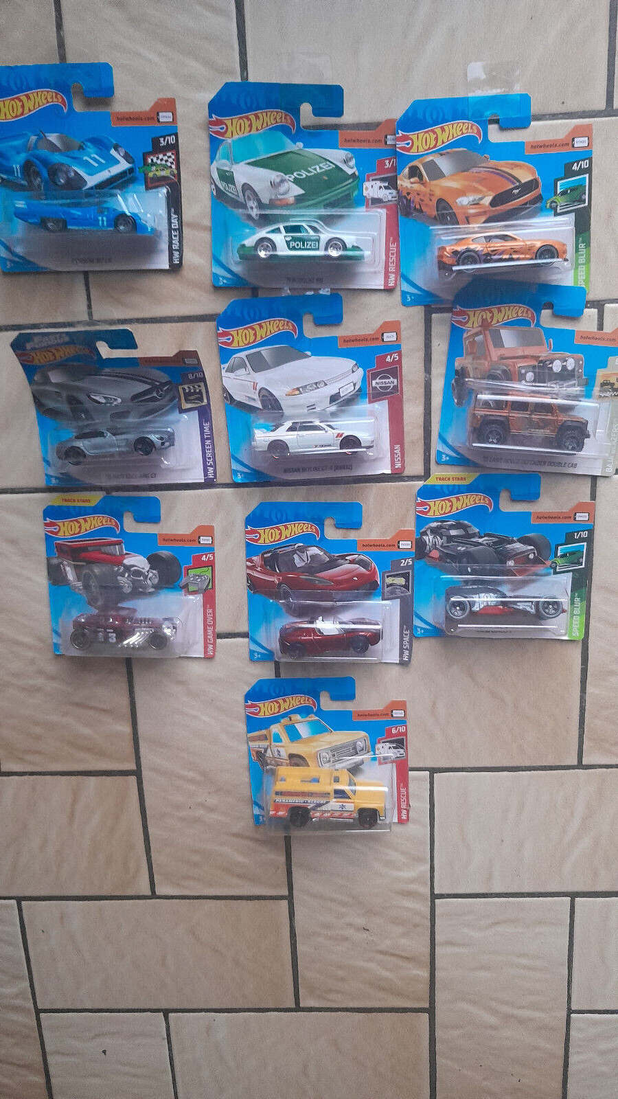 Collection Hot Wheels lot de 10 voitures de sport moulées sous pression