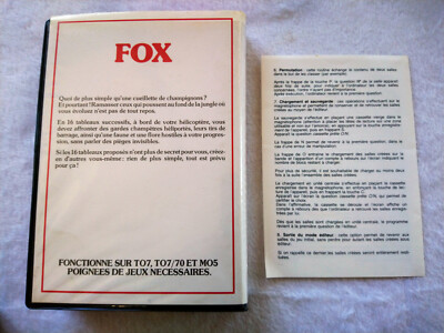 Jeu FOX Pour TO7 MO5 - Infogrames - Notice Incluse - Version Rare
