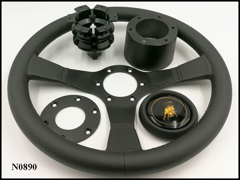 Lamborghini LP400 Steering Wheel, hub and horn button.