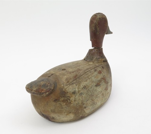 Primitive Weighted Carved Redhead Drake Duck Decoy 11.5" Long x 7.75" Tall - 第 5/6 張圖片