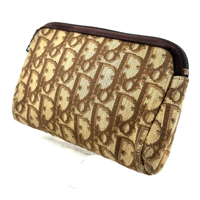 Christian Dior Pouch Purse Trotter Canvas Brown Authentic 0411