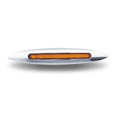 TRUX TLED-FG4CA 6'' Clear Amber Marker Slim Flatline LED Light - 9 Diodes 
