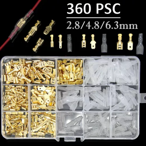 900-tlg Flachstecker Kabelschuhe Sortiment Flachsteckhülsen Quetschverbinder Set - Bild 15 von 28