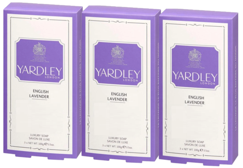 Yardley London angielskie lawenda dla kobiet luksusowe mydła 3x3,5 uncji (opakowanie 3 szt.) - Zdjęcie 1 z 5