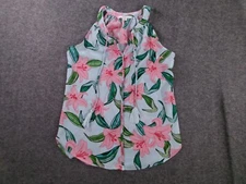 C E Top Women Extra Small Floral Costal Beachy Base Layer Capsule Relaxed Flowy