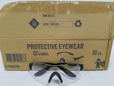 Lot of 12 Pair of Safety Zone Safety Glasses Protective Eyewear ES-41BKCL