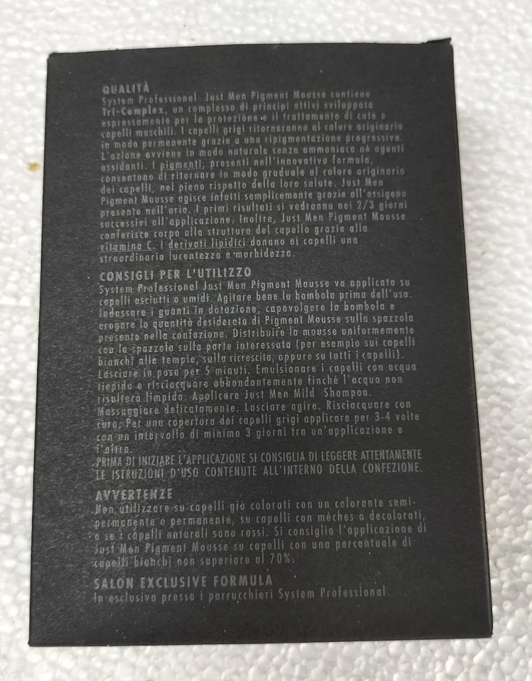 Wella System Professional Uomo Pigment Mousse Biondo 135 ml kit Tinta Colore - Immagine 4 di 4