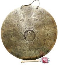 Tibetan Gong 23" Bronze Handmade Nepal Excellent Sound Mind Body