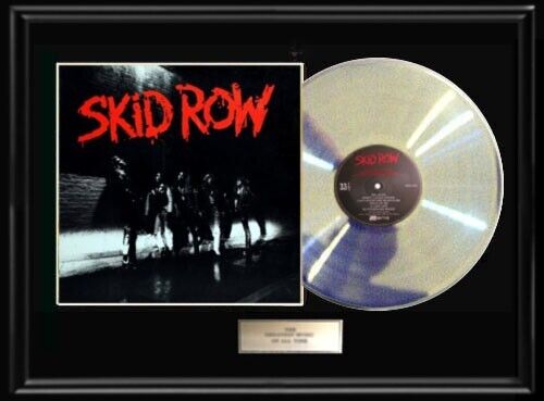 SKID ROW SELF TITLED DEBUT LP WHITE GOLD PLATINUM TONE RECORD NON RIAA AWARD