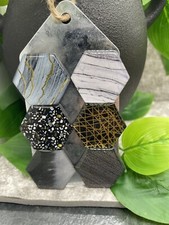 6 PC 1" 25mm Hexagon Fridge Classroom Board Magnet Set New Free Ship 31