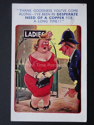 Comic POLIZIST ICH BRAUCHTE DRINGEND EIN KUPFER um 1950/60 Bamforth 1421