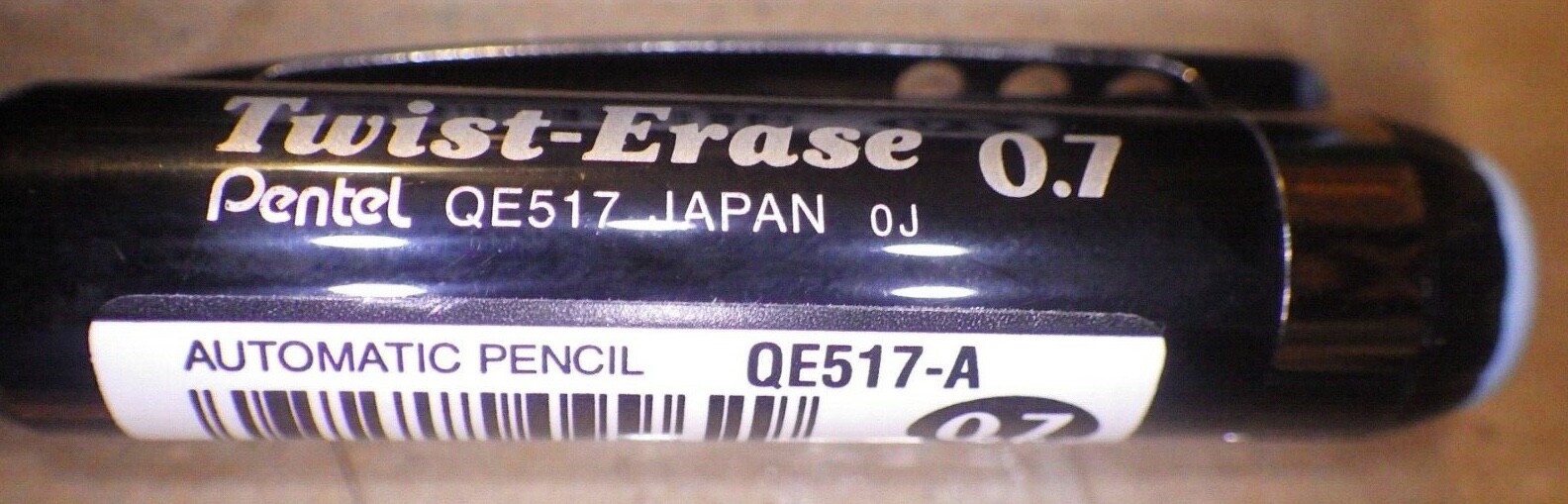 2 Pentel® TwistErase Mechanical Pencils, 0.7 mm, Black Barrel QE517A