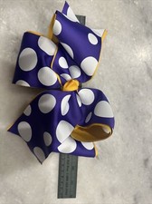 Cheer Bow yellow purple LSU Tigers Football