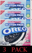 3x NABISCO OREO Double Stuf GLUTEN FREE Chocolate Sandwich Cookies 12.47 oz 3 PK