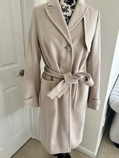 Gorgeous 100%wool Coat In Greige Size 6-8