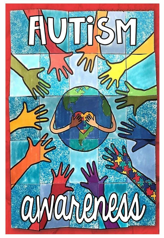 Autism Awareness Poster Collaborative for April and Activities Poster Wall  Art