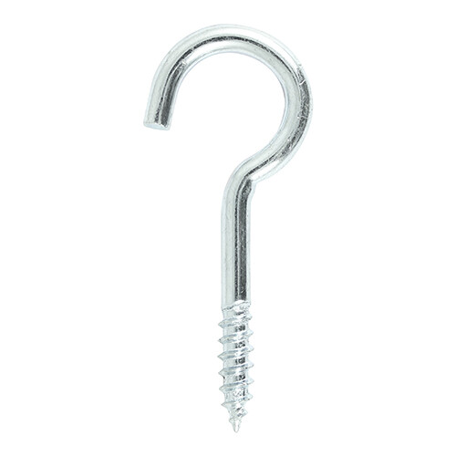 Timco Screw Hooks - Zinc 60mm - 4 Pieces Hanging Utility Fixings Timber Masonry