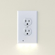 Outlet Cover with Built-In LED Night Light - NEW