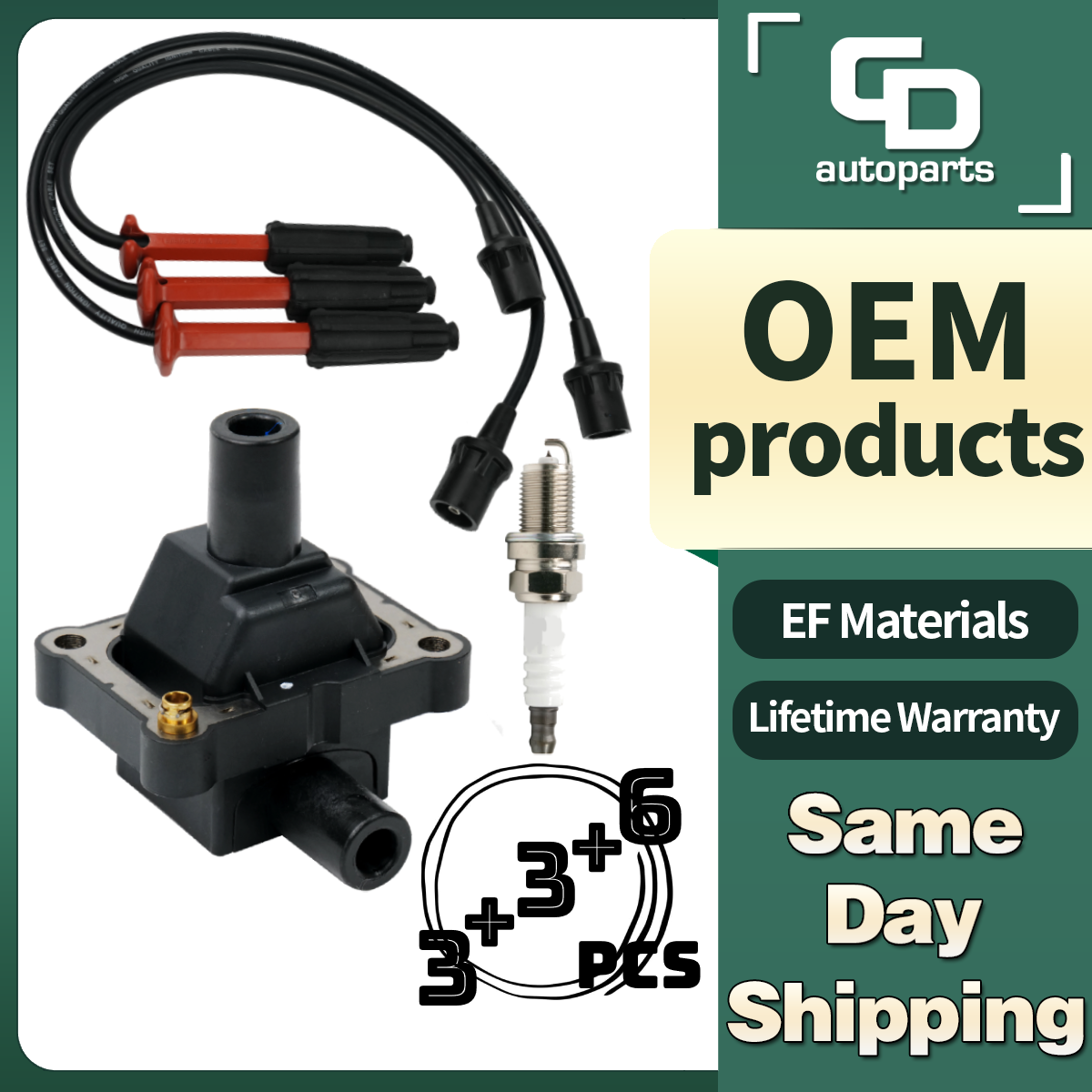Ignition Coil + Spark Plug +Wires for Mercedes-Benz C280 C36