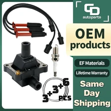 Ignition Coil + Spark Plug +Wires for Mercedes-Benz C280 C36 AMG E320 S320 SL320