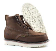 MENS BOTAS TRABAJO GENUINE LEATHER SOFT TOE LACE UP WORK DURALE BOOTS MOC TOE