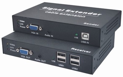 Torileaf VGA KVM Extender HDF-50VAU (VGA+USB2.0+Audio+RS232  Extend 50m