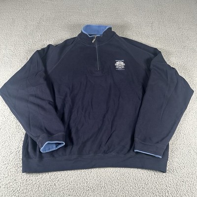Bobby Jones Pullover Mens XXL Navy 1/4 Zip Pima Cotton Whistling Straits Golf