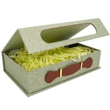 Photo Storage Box Stylish 5" x 7" Picture Storage Container Linen Memory Box ...