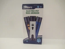 Yabife Electric Pet Nail Grinder with LED Light & Pet Nail Clippers (White)