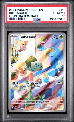 Bulbasaur Pokemon Scr En-Stellar Crown 143 NM PSA 10
