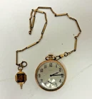 Antique Elgin Gold Filled Pocket Watch w/Chain & Northeastern Pendant CLEAN READ