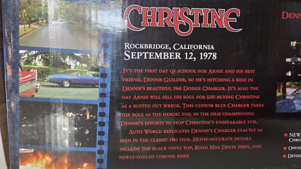 1/18 AUTO WORLD DENNIS GUILDER´S 1968 DODEGE CHARGER (CHRISTINE MOVIE) - Immagine 2 di 4