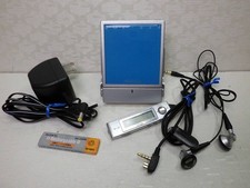 KENWOOD DMC-S33 MDLP Portable MiniDisc Player Blue Remote Stand Working