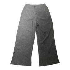 Gap Body Womens Ribbed Wide Leg Lounge Pants Casual Soft Comfy Large Gray