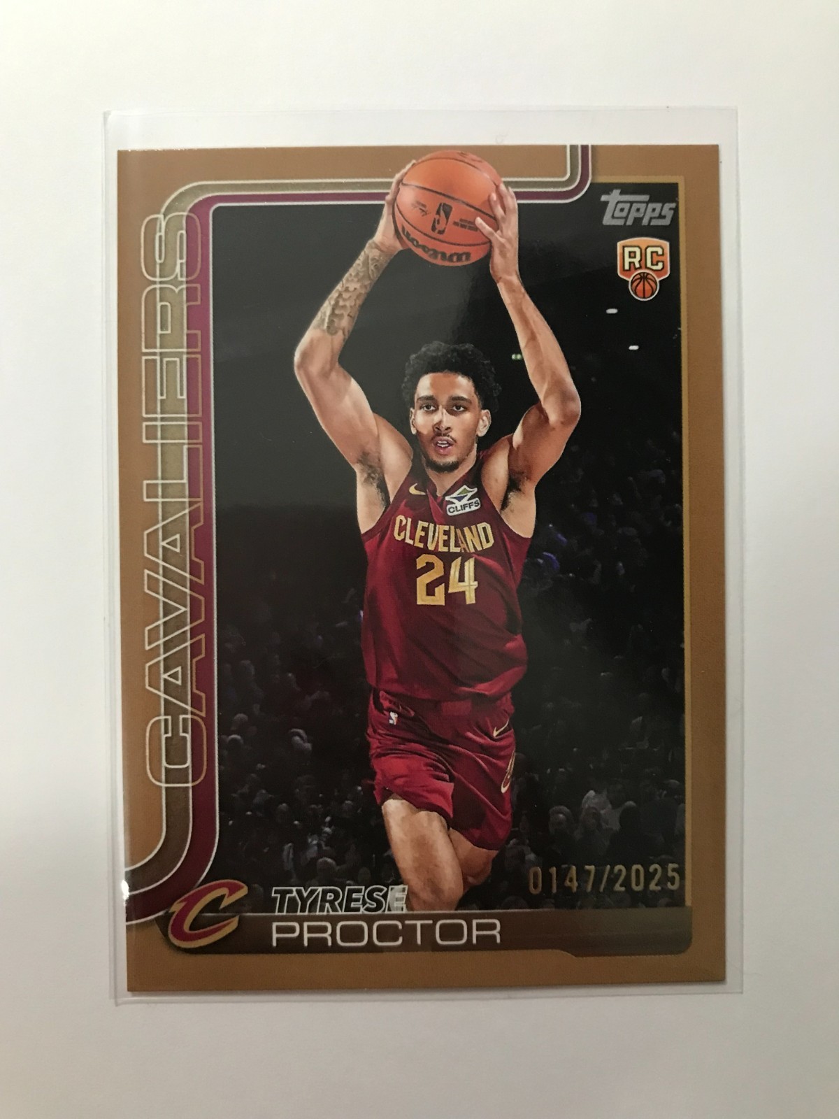 Tyrese Proctor 2025-26 Topps Flagship NBA RC Gold /2025 Rookie #250 Cavaliers
