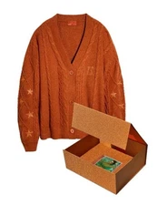 TAYLOR SWIFT THE LIFE OF A SHOWGIRL CARDIGAN & CD BOX SET  Size XL/2XL IN HAND