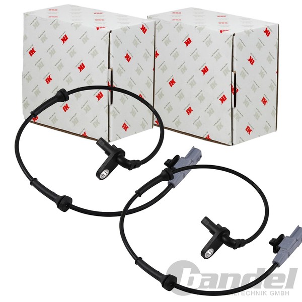 2X NK ABS-SENSOR Raddrehzahl Hinten Links Rechts Passend FÜR Nissan Micra Note-image