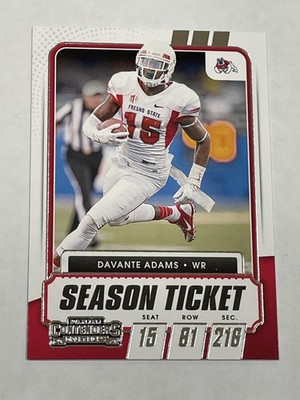 2021 Contenders Draft Football #32 - Davante Adams - Fresno State Bulldogs