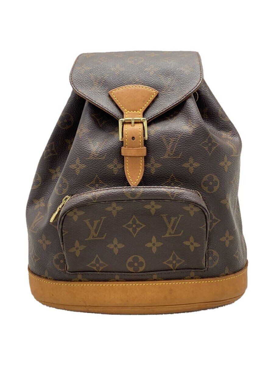 Louis Vuitton Monogram Montsouris MM Backpack Brown BRW PVC Pre-Owned